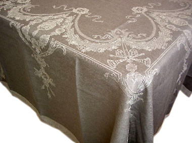 Jacquard tablecloth Teflon (Versailles. grey) - Click Image to Close